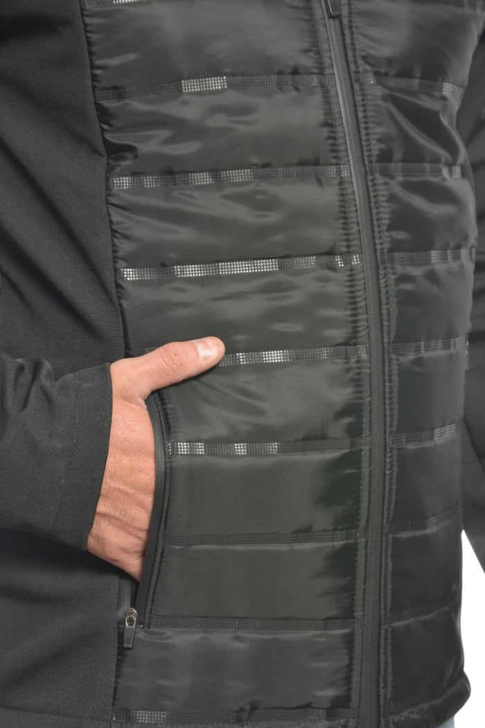 Chamarra HYDRO nylon capitonado combinación neopreno